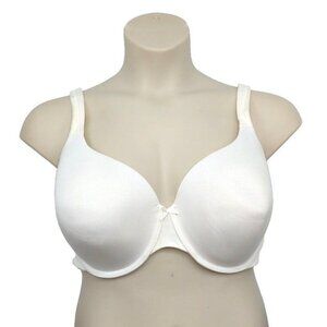 Cacique Plus Size 44F Full Coverage Bra Lane Bryant Cotton White